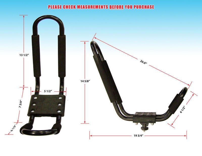 2 Sets Roof Kayak Racks Red, 2 Sets 24″ 36″ 48″ Bungees, 2 Sets Paddle Clips