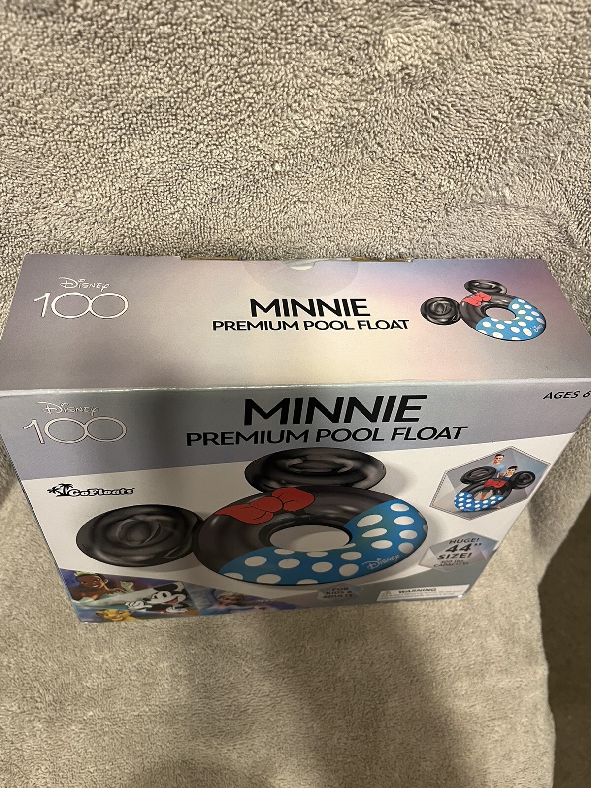 Disney Minnie Mouse Swimming Pool Float Premium 44 in 300lbs Huge 65inX44X13 NIB