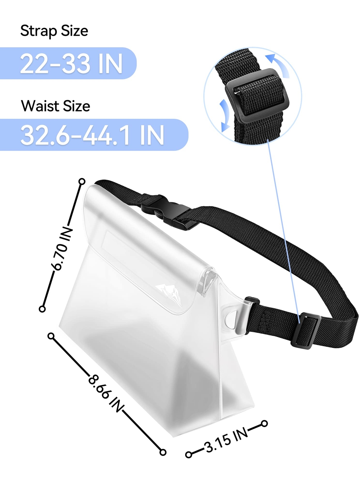 2/3/4 Pack Waterproof Pouch With Waist Strap Screen Touchable Dry Bag With Adjus