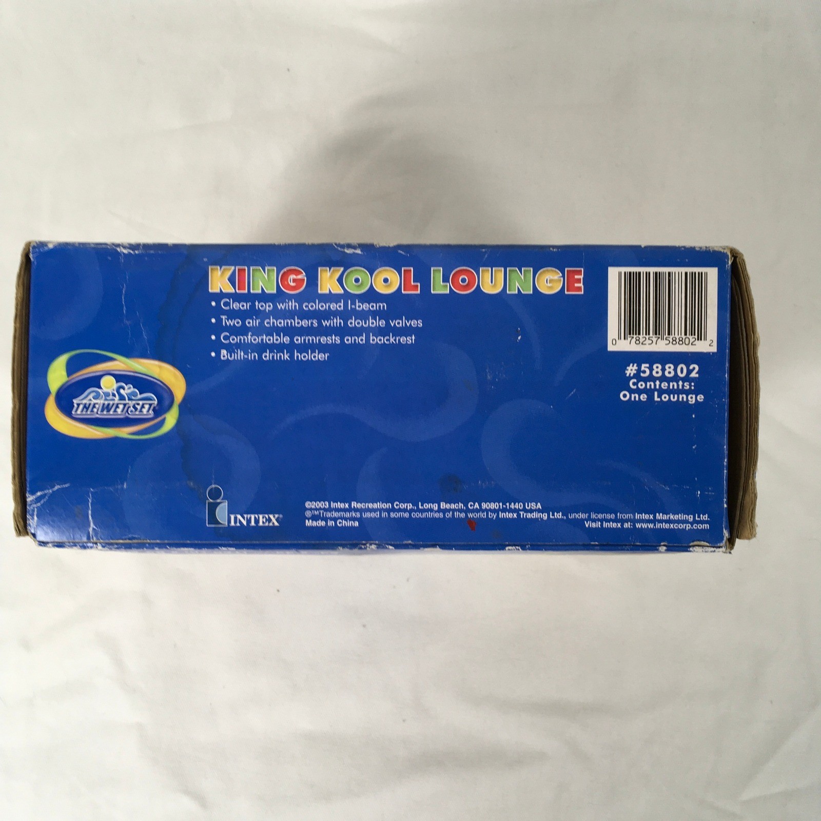 The Wet Set Intex King Kool Lounge Pool Float NOS Sealed Vintage