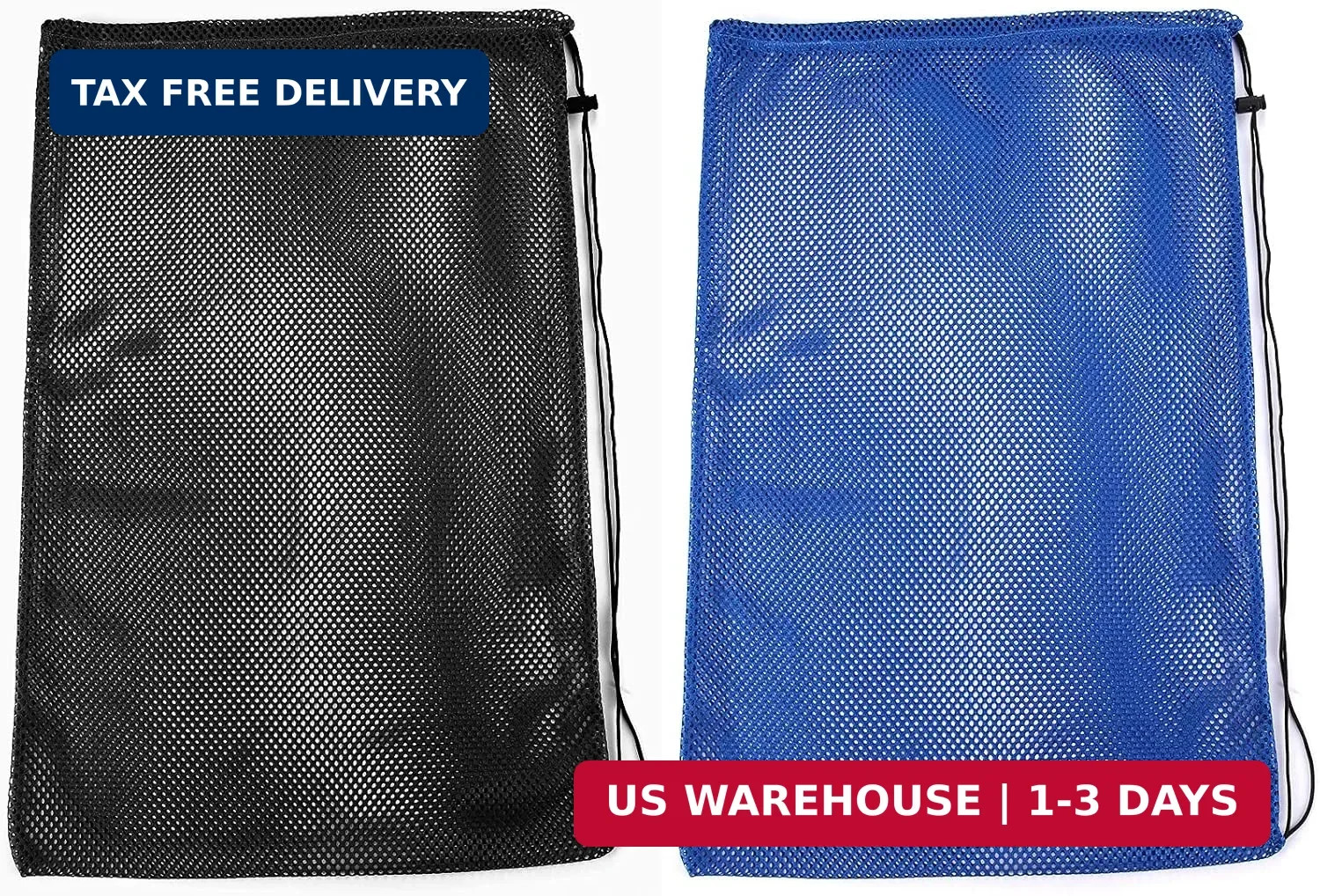 2 Packs Mesh Gear Bag for Snorkel Equipment, Oversized 18″ x 27″ Mesh Dive Bag S
