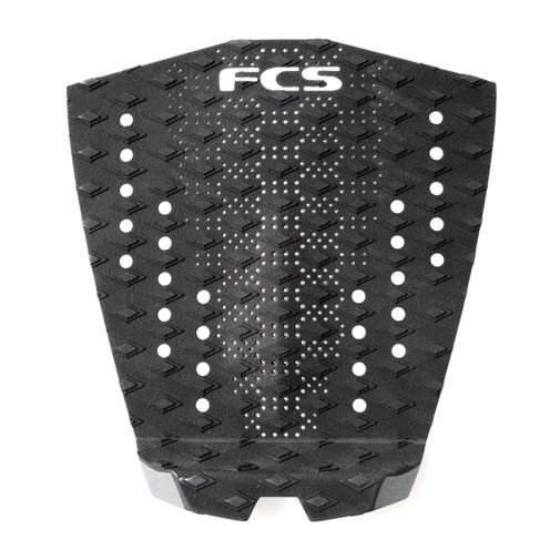 FCS T1 Surfboard Deck Traction Tail Pad – 1 Piece – Black / Charcoal