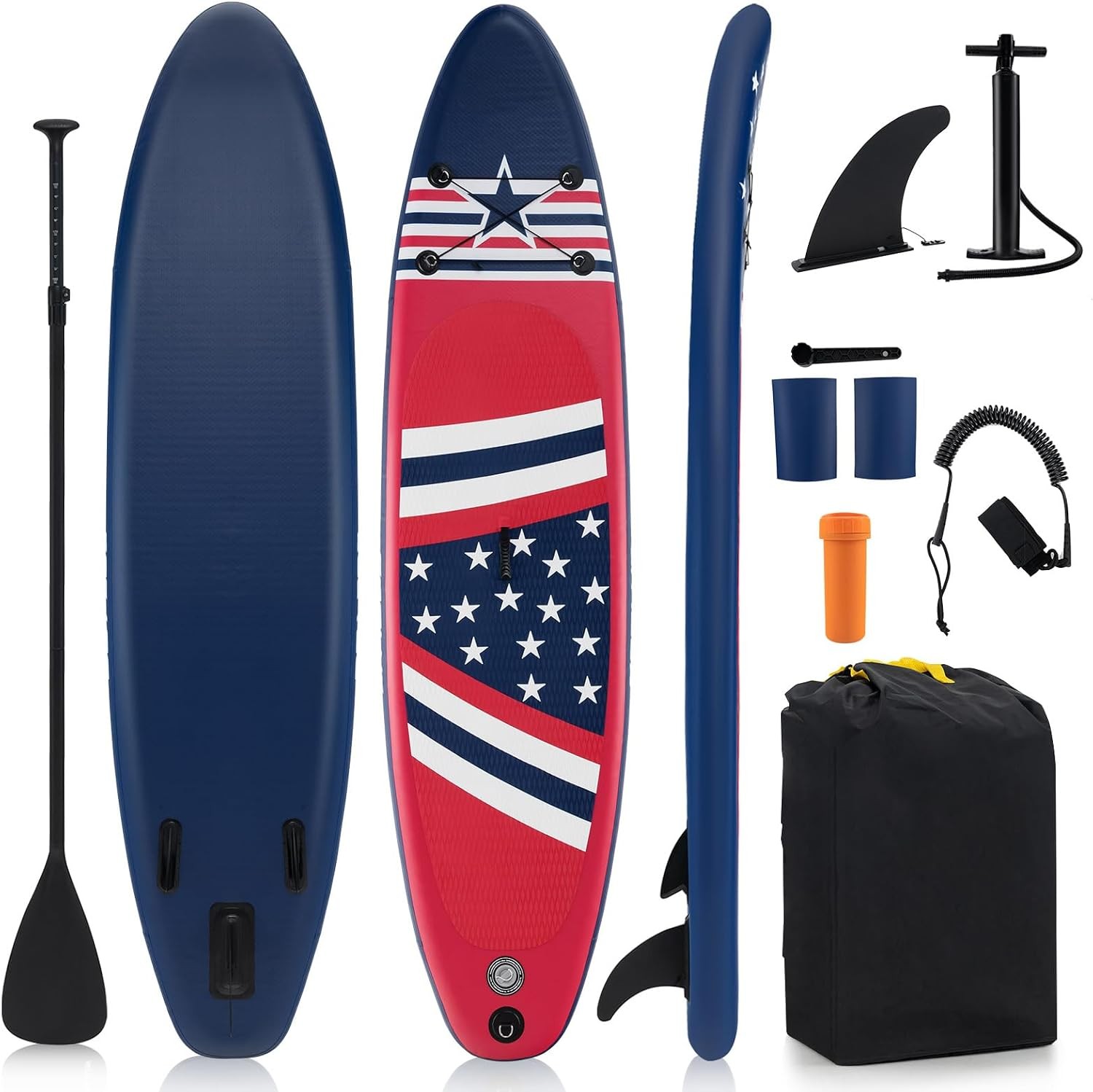 Stand Up Paddle Board Inflatable SUP W/ Wide Non-Slip EVA Deck Accessories-Leash