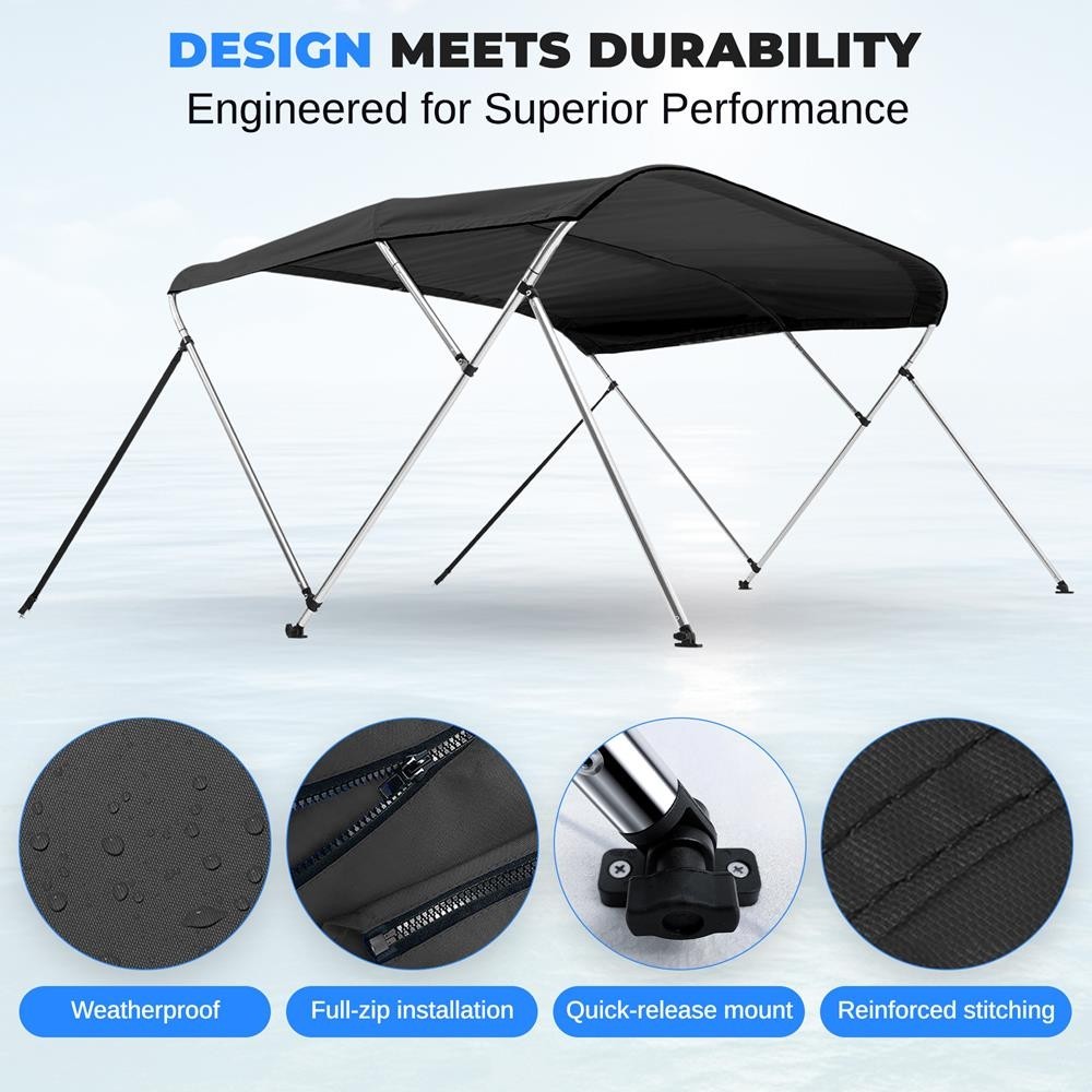 SereneLife Waterproof Boat Bimini Top Cover UV Resistant