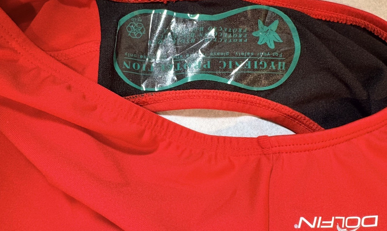 Dolphin 1 piece Swimsuit athletic racerback Red Sz US 8-10 New w/ tags!
