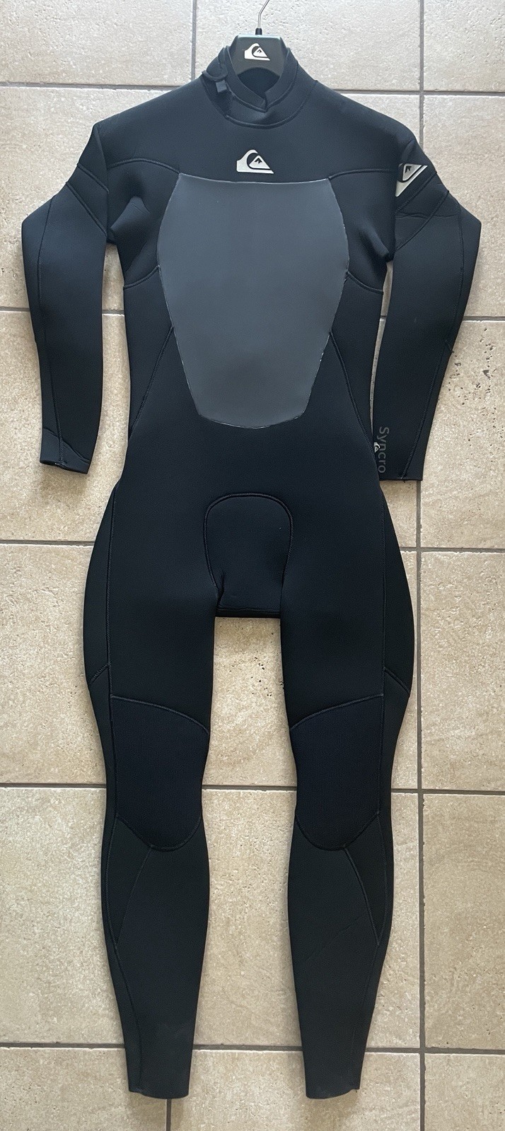 Quiksilver Wetsuit Men’s 5/4/3 Synchro-Back Zip-103088-Black/Silver-Medium–NWT
