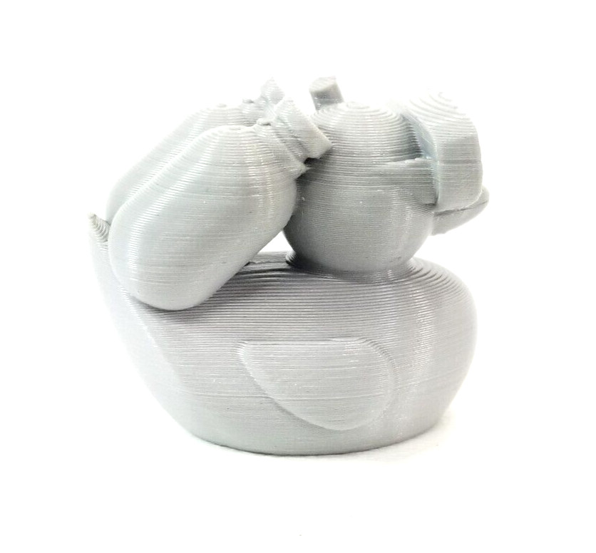 Scuba Diving 3D Printed Jeep, Cruise Duck 1.5″ Gray PLA Plastic (Rubber Duck)
