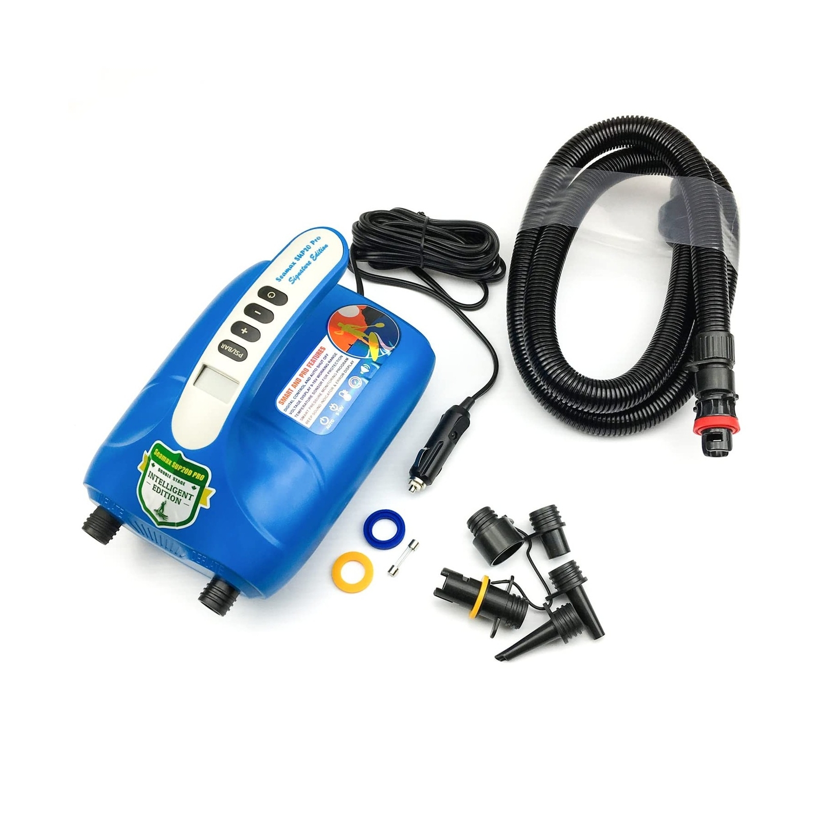Seamax SUP Electric Air Pump for Inflatable Paddle Board, Max 20 PSI, Additio…