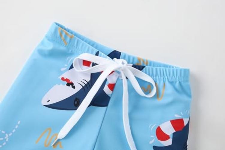 Toddler Boy Swimsuit 3 Piece Boys Swim Set Short Sleeve Boys Swim 4-5T Blue