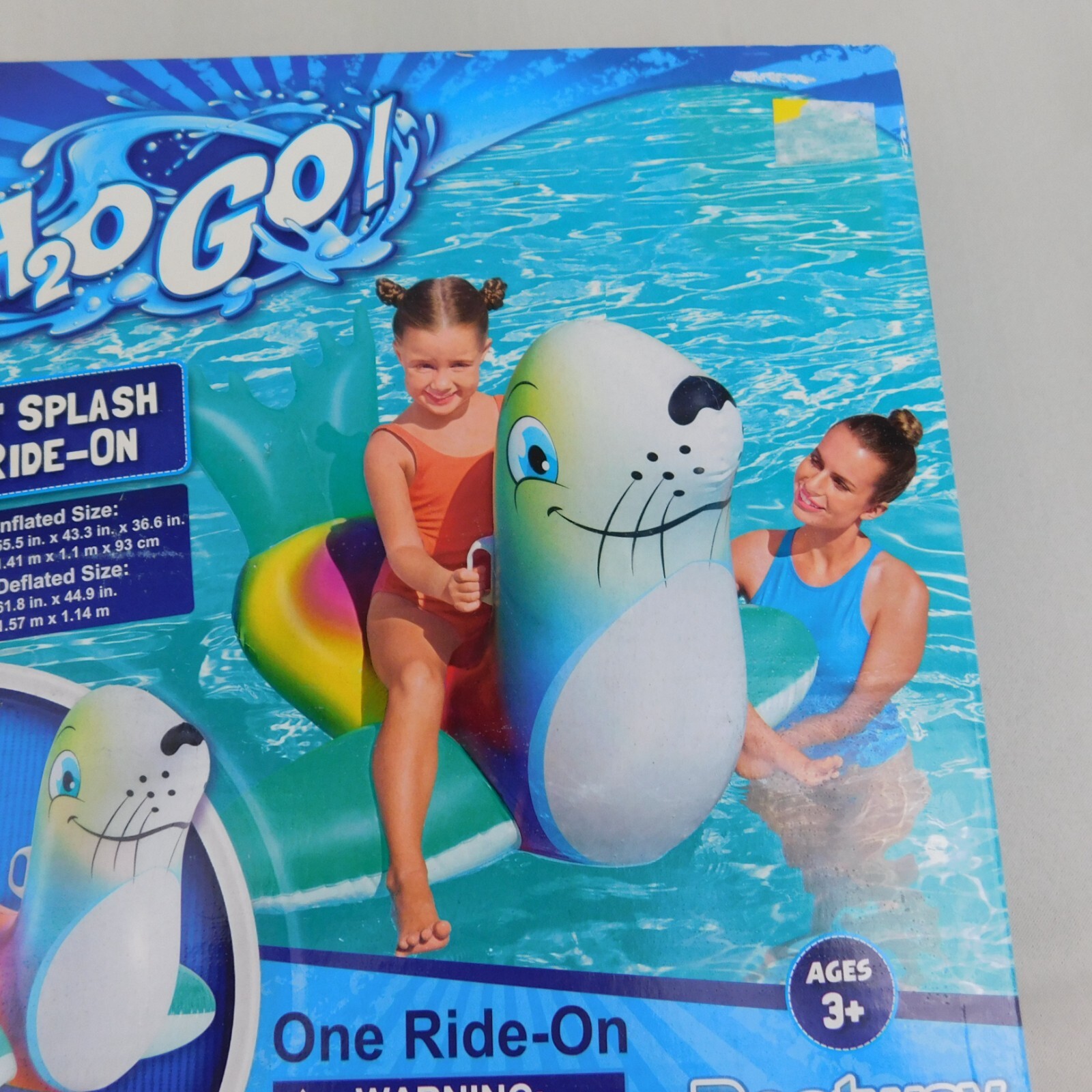 Bestway H2O Go! Flash N’ Splash Kids Seal Ride-On Inflatable Pool Float #4914