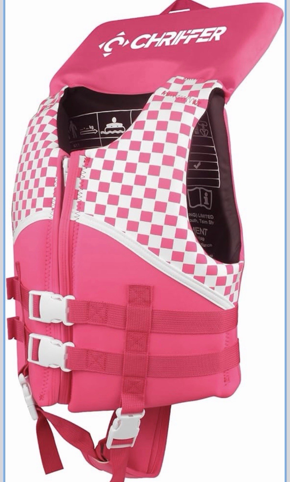 Chriffer Kids Swim Vest for 30- 50 Pounds Girls, Easy On/Off Zipper….