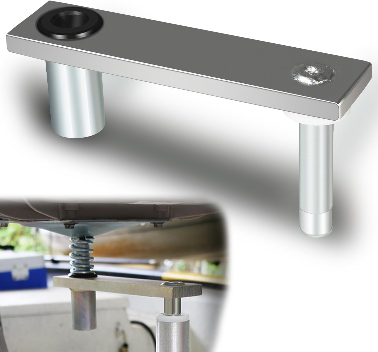 7062-3 Swivel Offset Marine Seat Mount Zinc-Plated Steel 6-Inch 360° Rotation