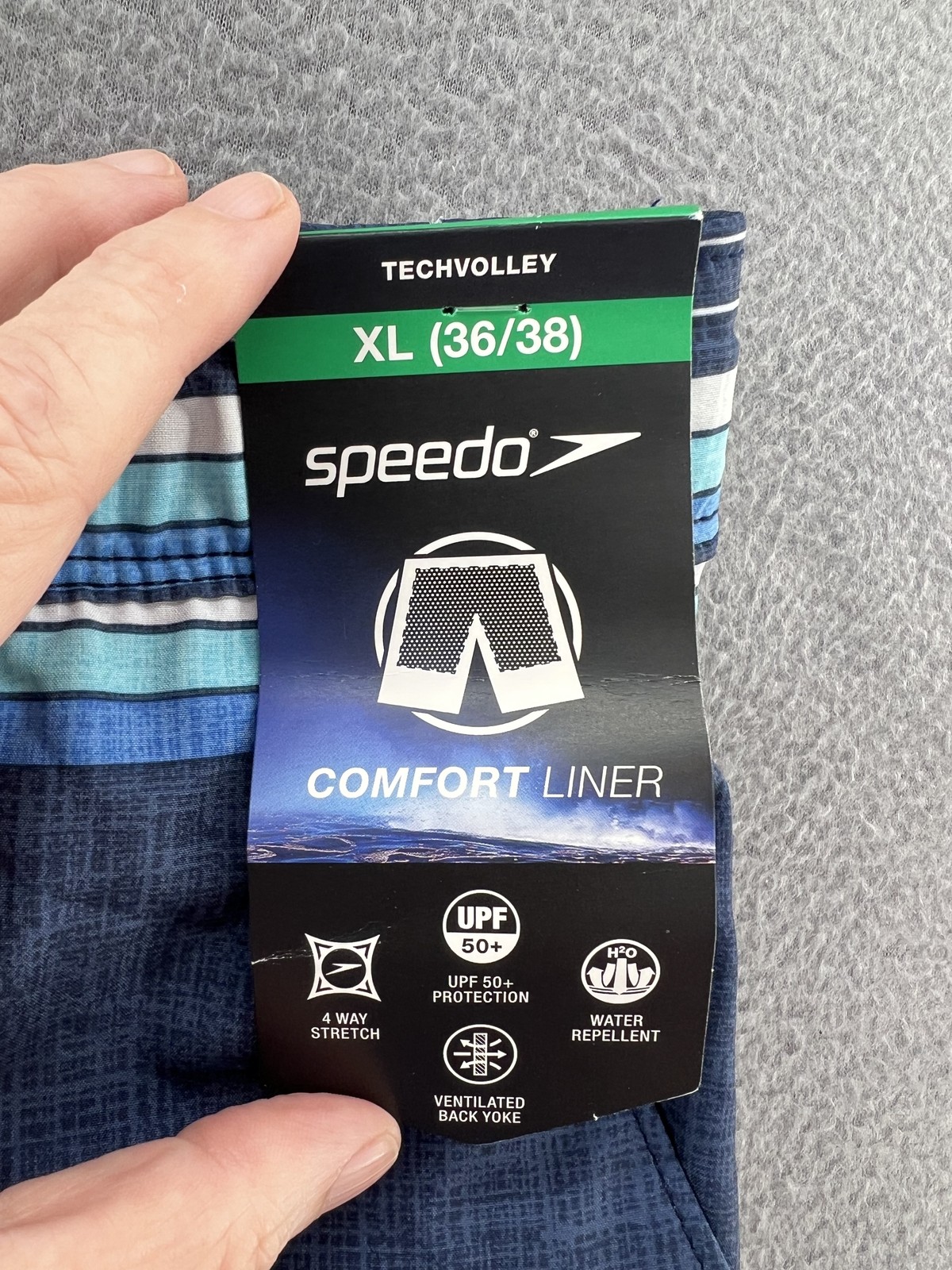 Speedo Techvolley Swim Trunks XL 36/38 Water Repellent UPF 50+ Men’s Shorts