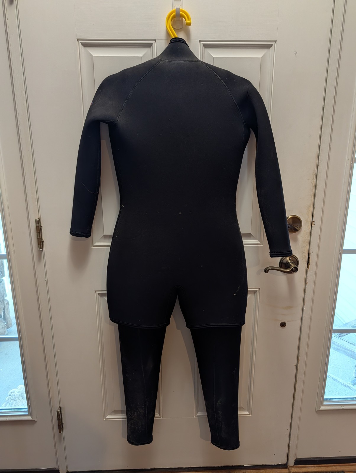 Deep See Black Full Wetsuit Front Zip Long Sleeve Full Length Vintage Size 7/8