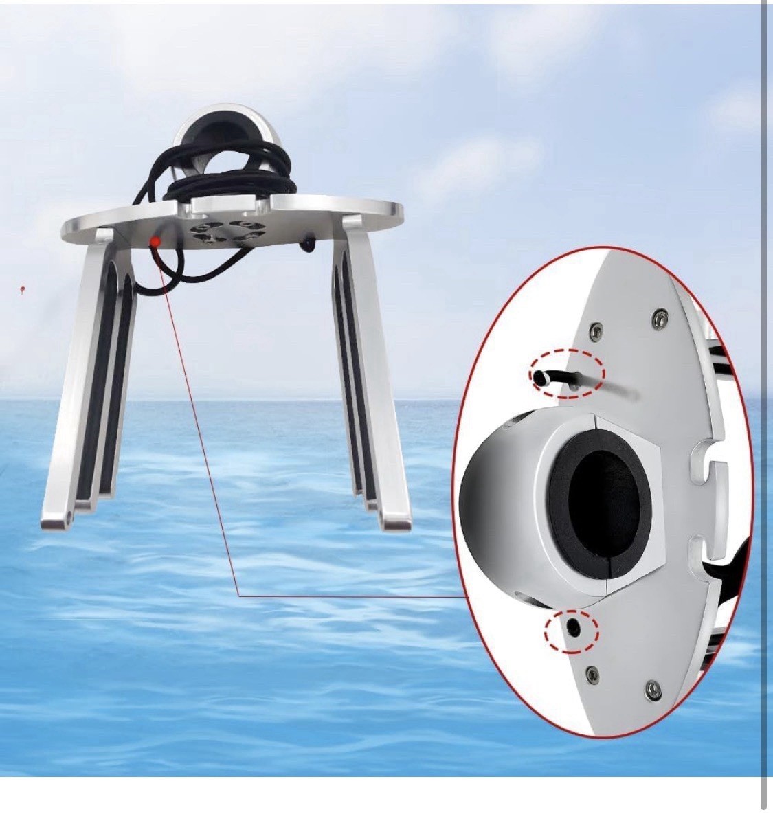 Boat Wakeboard Tower Rack Polished Aluminum Wakeboarding Tower Holder