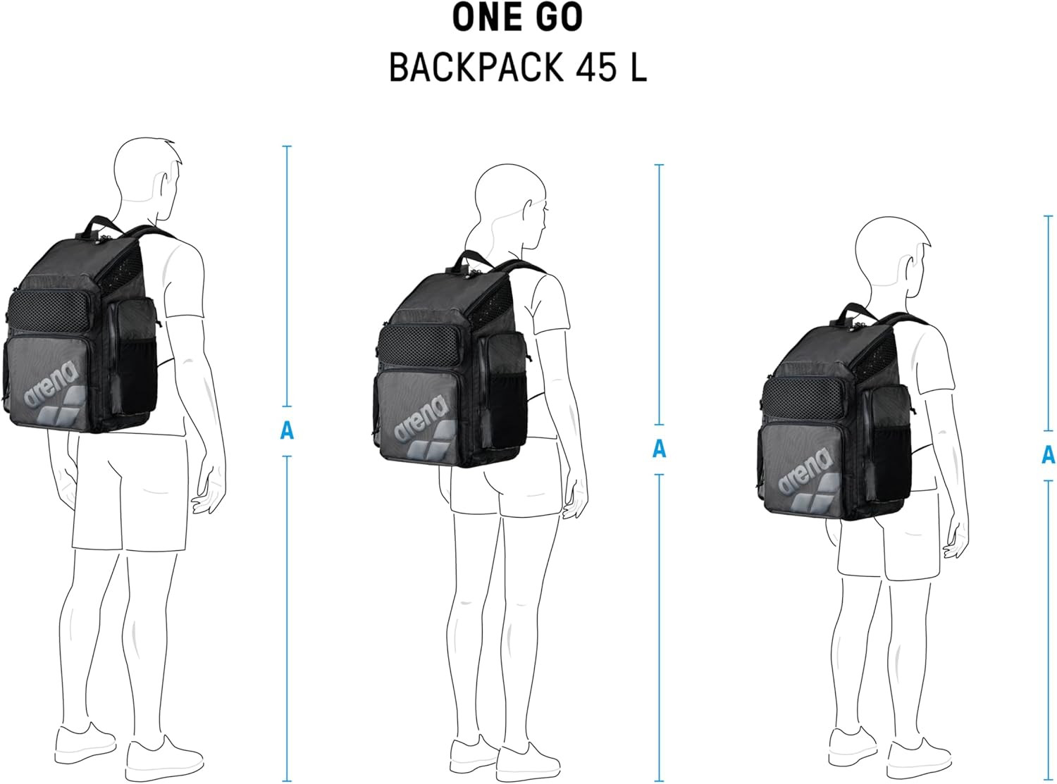 One Go Backpack Swimmer Athlete Daypack Large Size Equipment Swim Bag