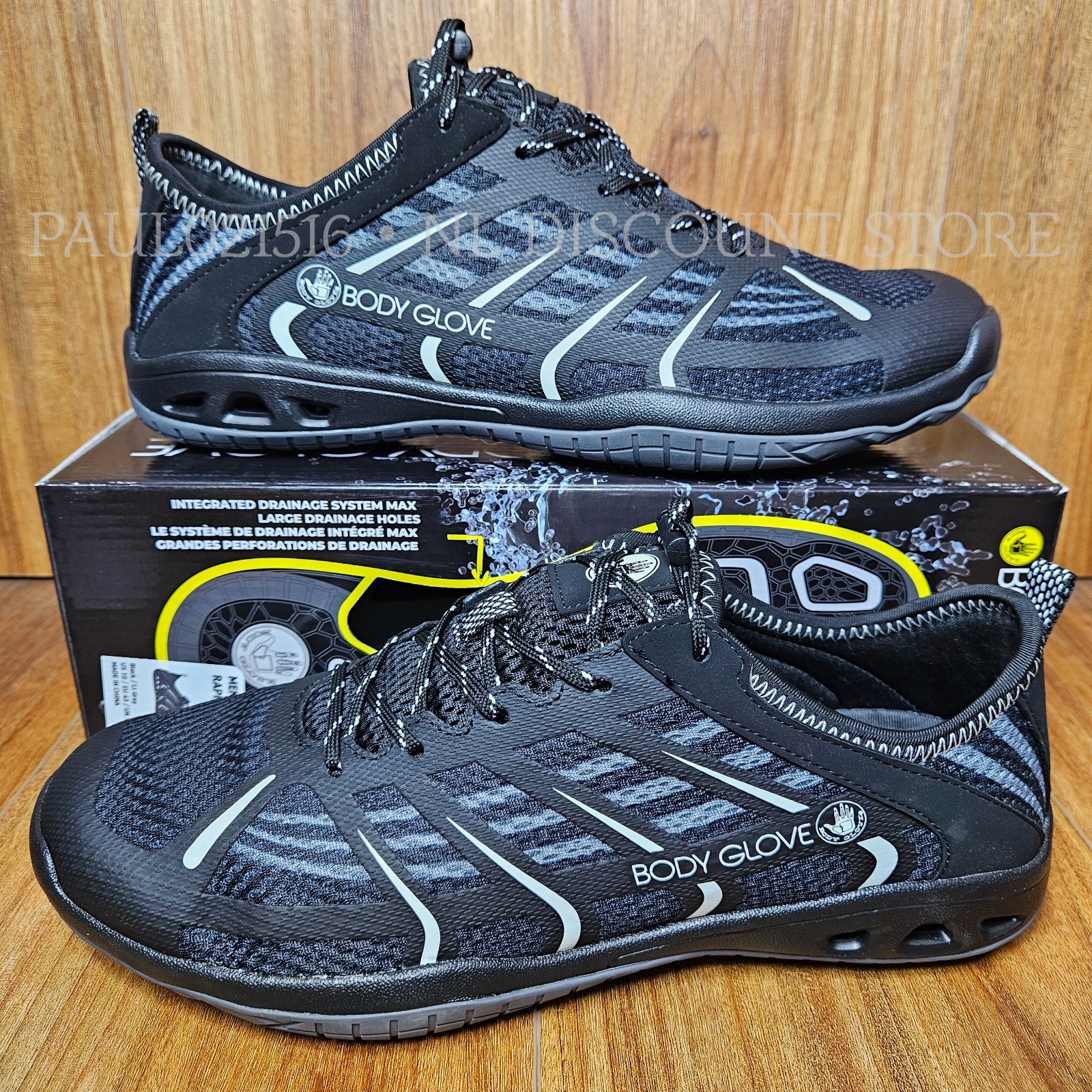 BODY GLOVE Men’s Dynamo Rapid Water Shoes Sports Beach ~ Black ~ Various Sizes