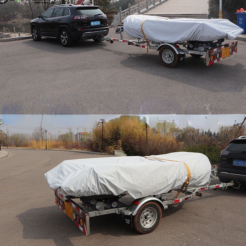 Yacht Boat Cover 11- 22FT Anti-UV Marine Trailerable Canvas Boat Accessory Multi