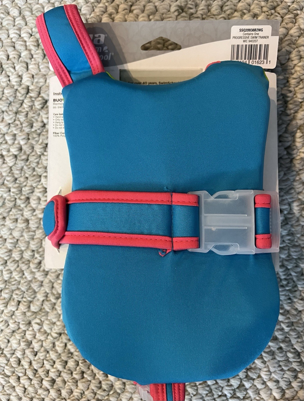 Swim School Progressive Swim Trainer Level 3 Safety Vest Ages 3-5 Max 38 lbs