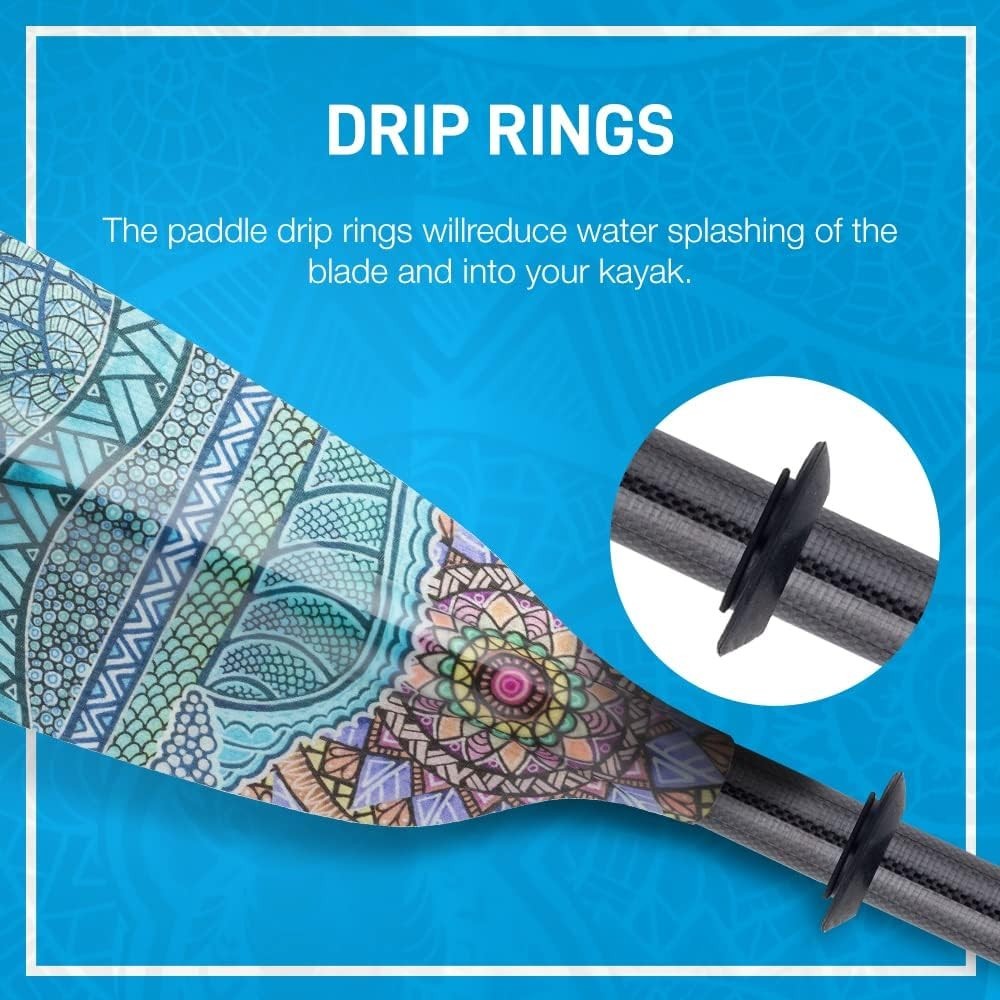 Fiberglass Kayak Paddle for Adults- Ideal for Touring, Fishing and Boating- 90.5