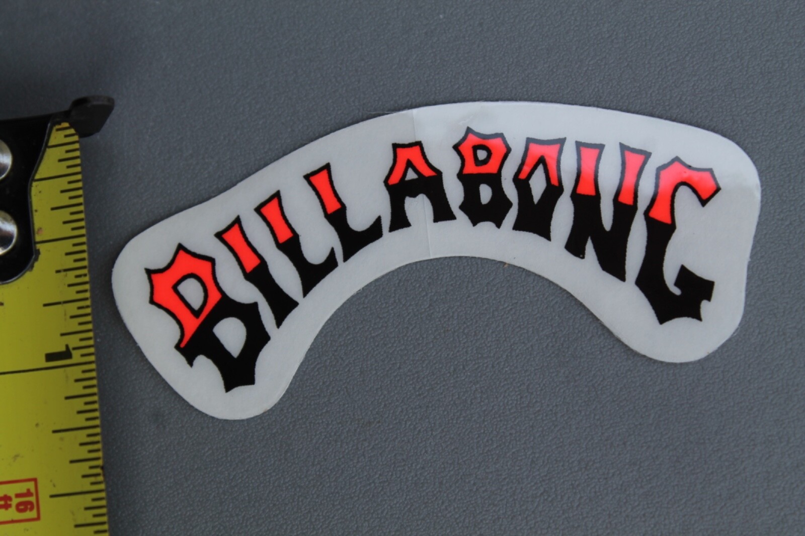 Billabong Surfboards Clear Neon Orange Black OG 80’s B8 Vintage Surfing STICKER