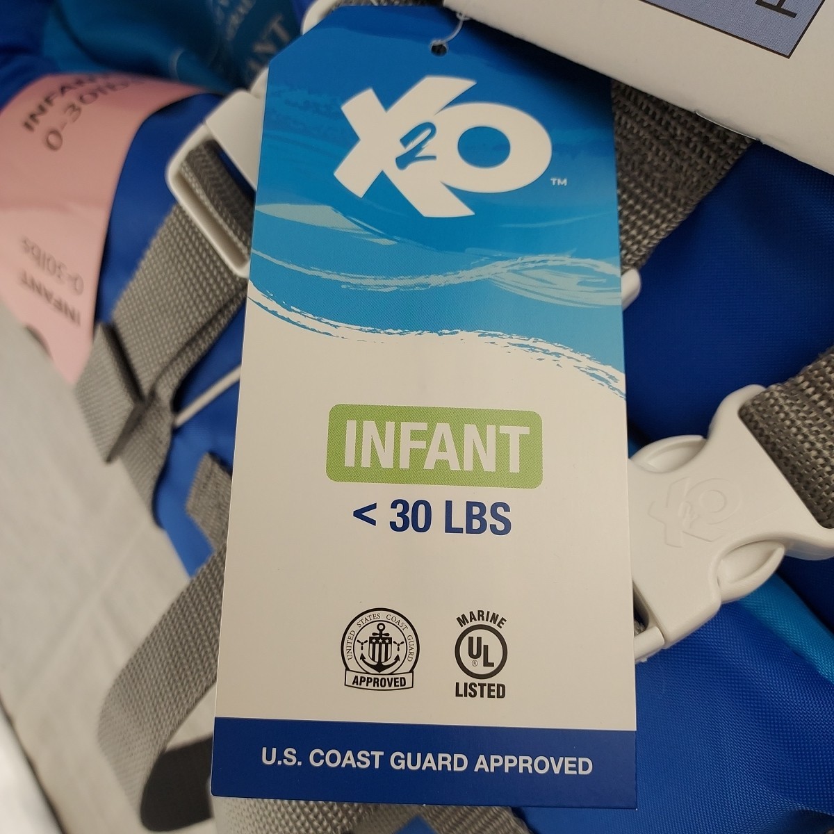 Infant Baby Life Vest Type II Up To 30 Pounds New X2O U.S. Coast Guard Approved