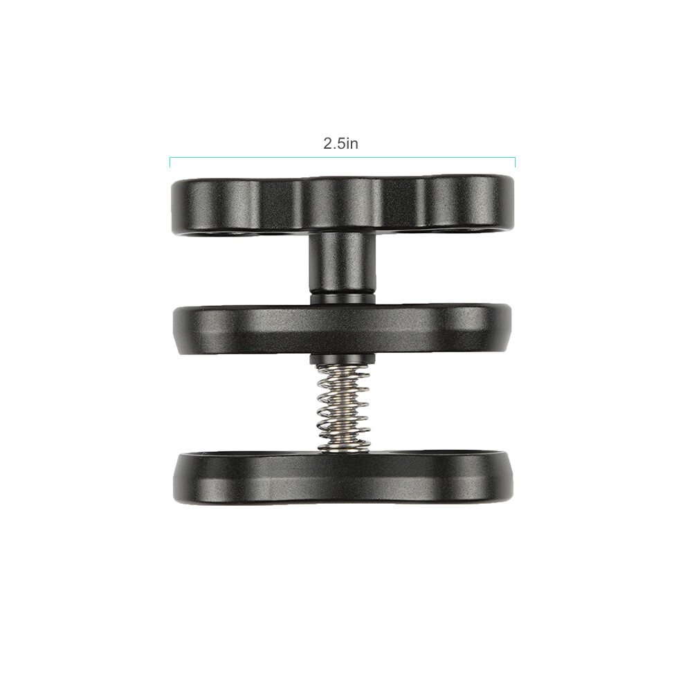 1″ Ball Clamp Diving Dual Holes Ball Butterfly Clip Arm Mount Underwater Housing