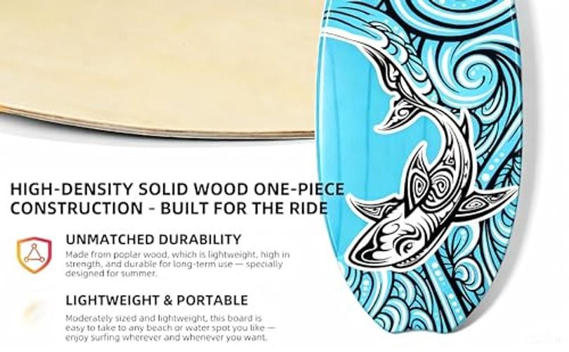 Skimboard 35 inch Skim Board for Kids Adults Red