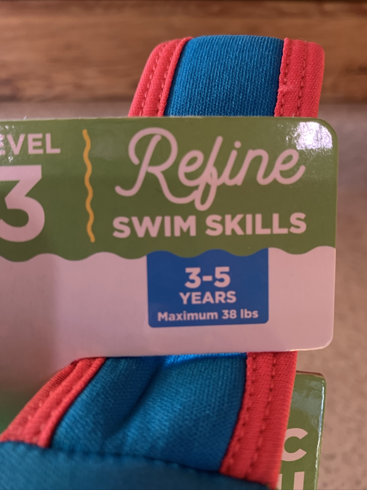 Swim School Progressive Swim Trainer Level 3 -Safety Vest = Ages 3-5 Max 38 lbs