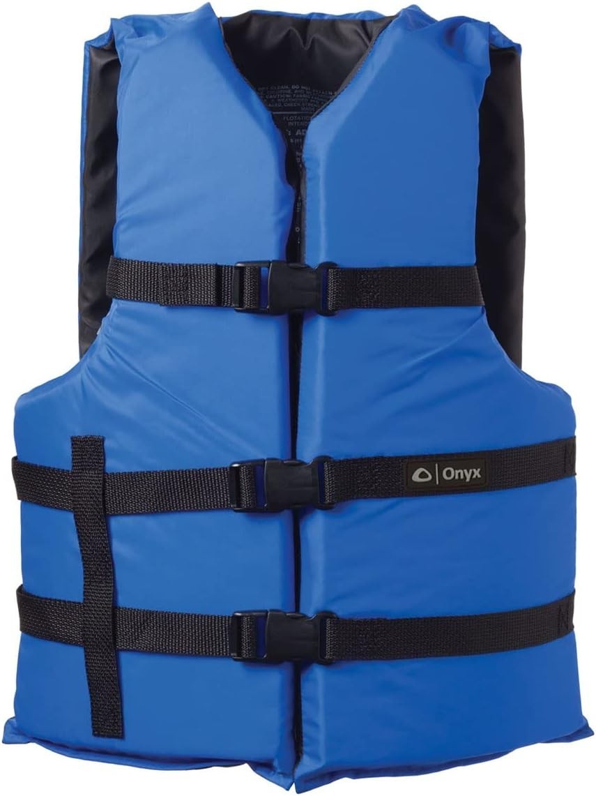 Onyx General Purpose Life Jacket Adult USCG Type III PFD Over 90 lbs Boat Fish