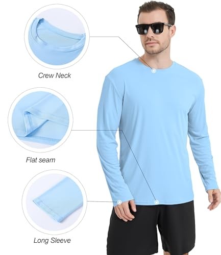 4 Pack Men’s UPF 50+ Rash Guard Swim Medium 1 Blue 1 Gray 1 Navy 1 Charcoal