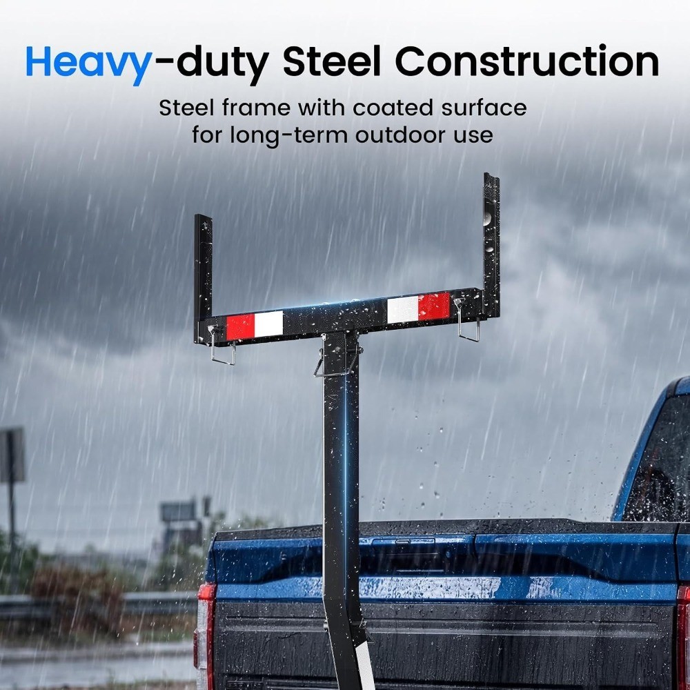 Pickup Truck Bed Extender Hitch Mount for Kayak Canoe Lumber Ladder Pipes Rack