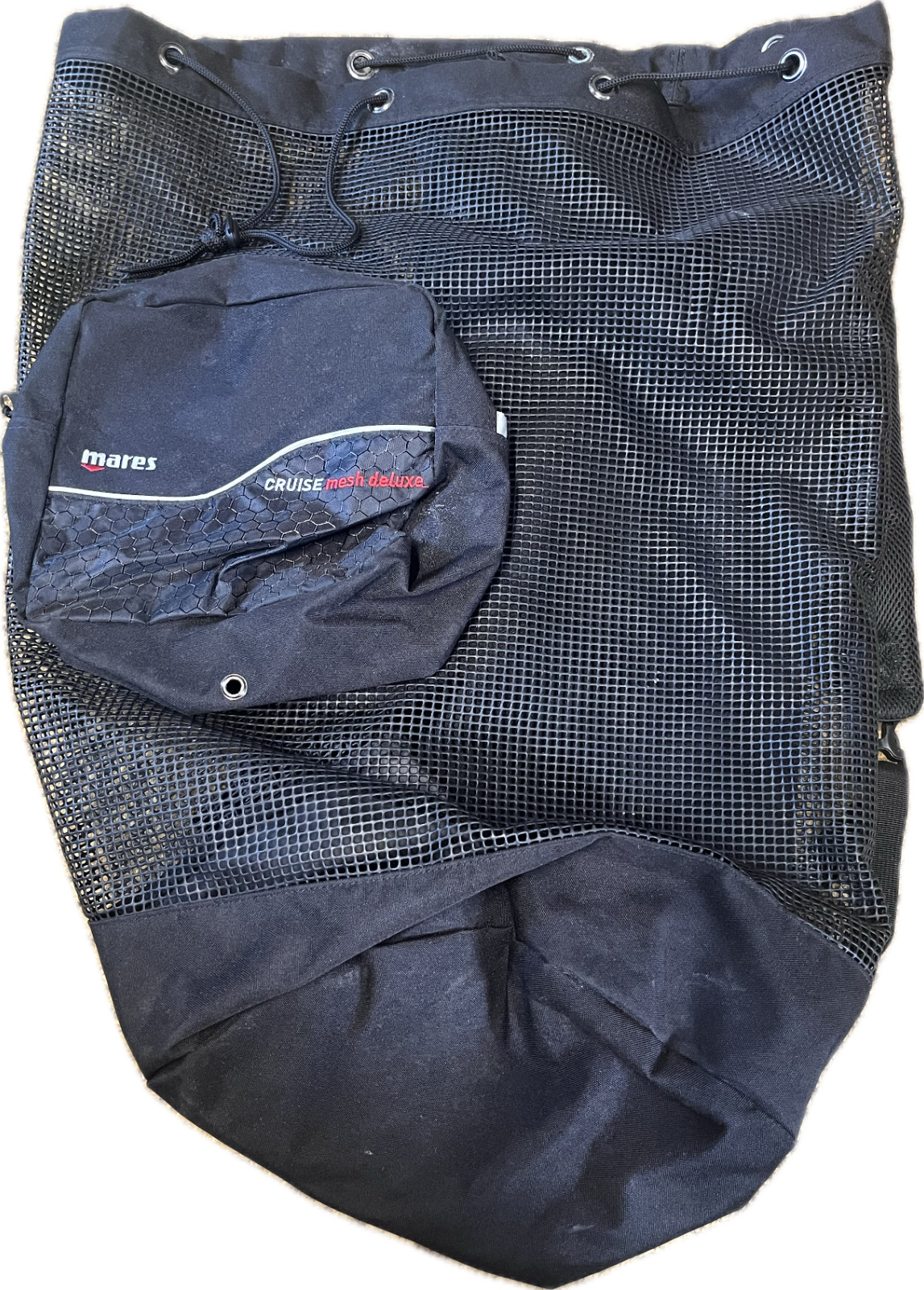 Mares Cruise Mesh Deluxe 2 Strap Backpack Zipper Pouch Diving Snorkel Gear Bag