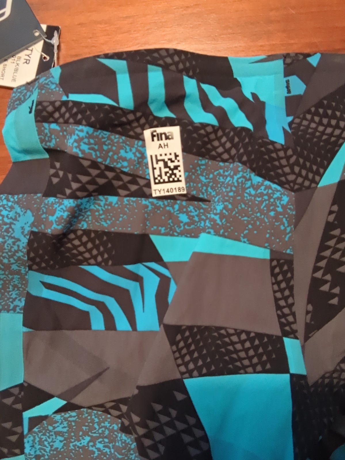 TYR Mens Avictor Prelude Male Short Jammer Black/Blue Size 28 FINA Approved