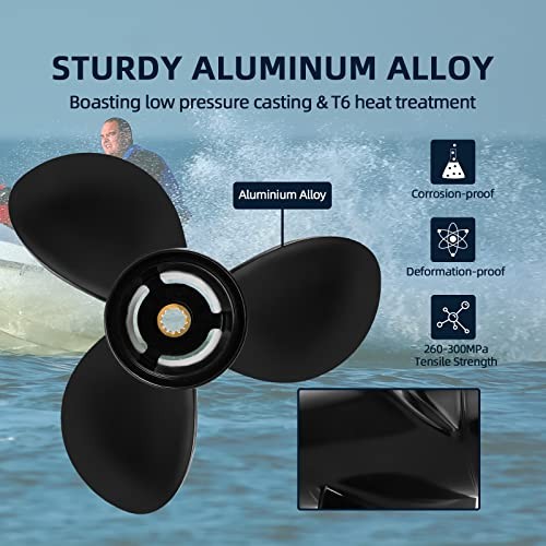 9 1/4 x 10 Aluminum Boat Outboard Propeller for BRP Johnson Evinrude OMC Stern