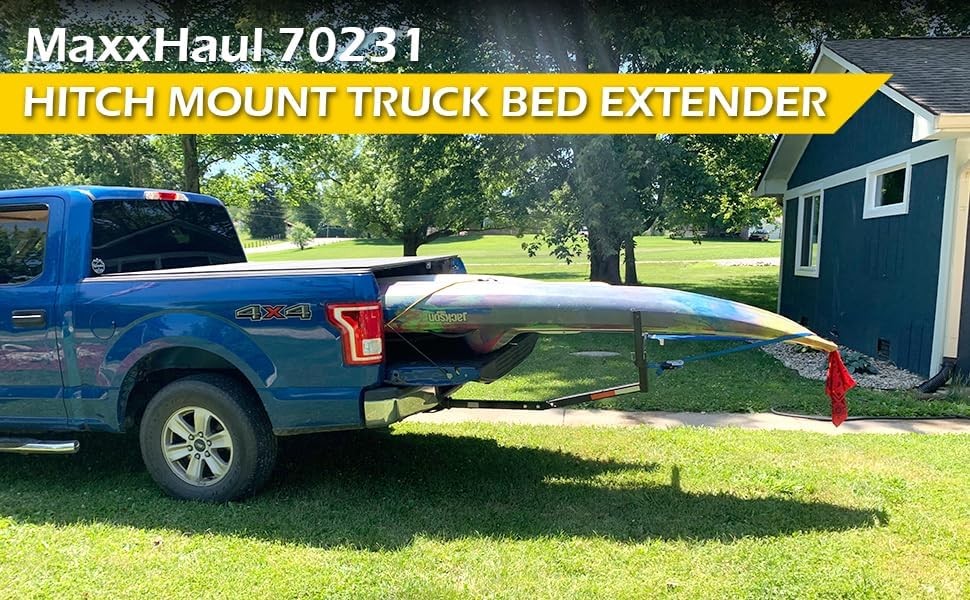 70231 Hitch Mount Pick Up Truck Bed Extender For Ladder Rack Canoe Kayak Long