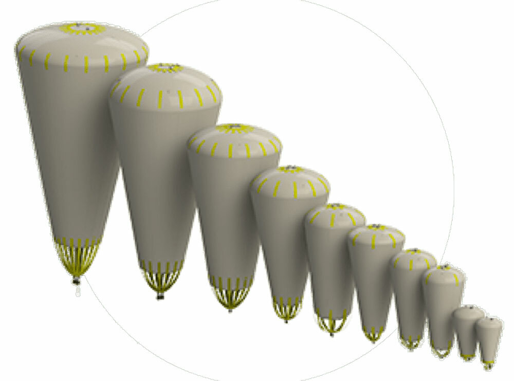 Subsalve Professional Enclosed Bottom Parachute Lift Bags