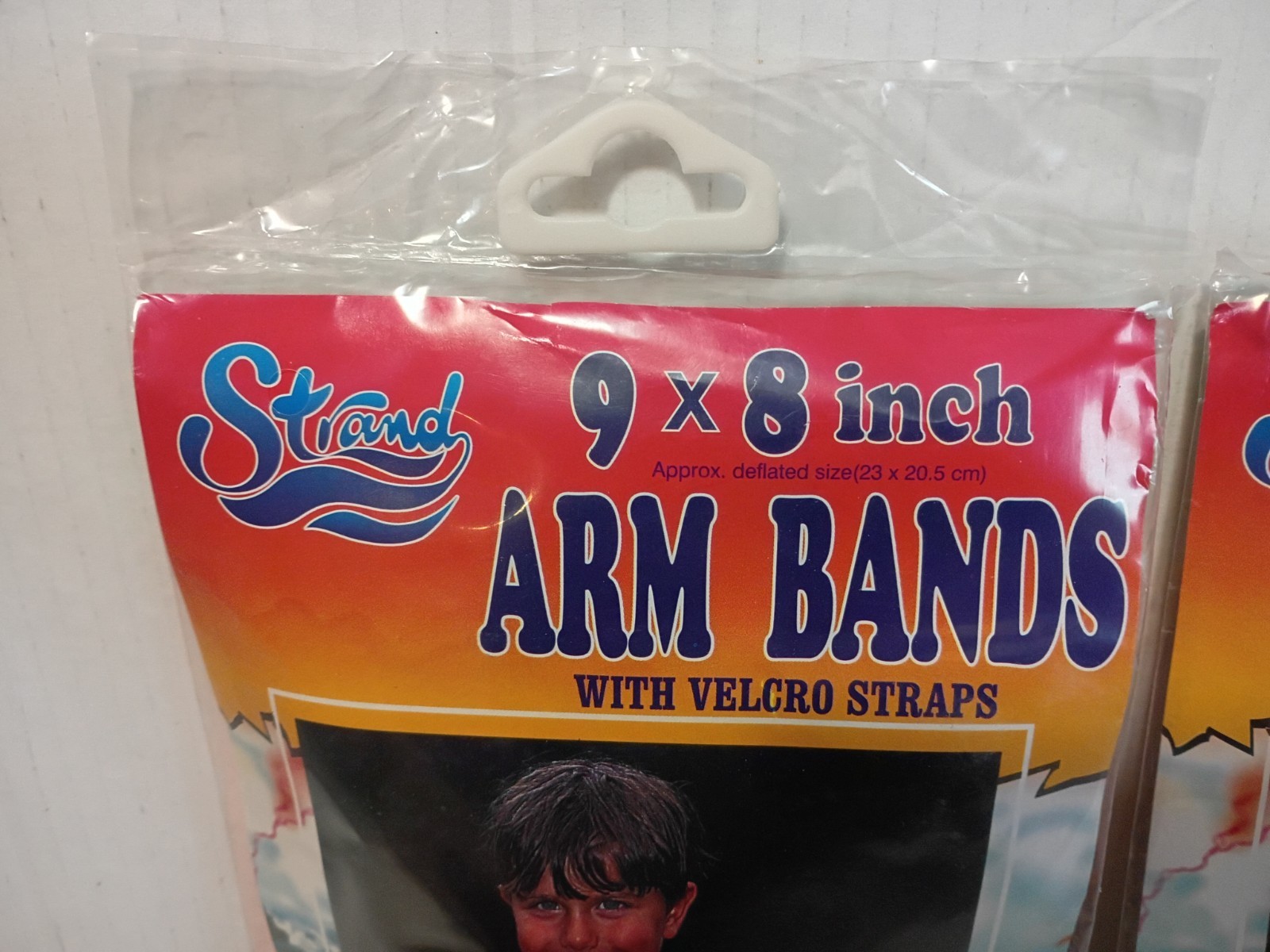 Vintage STRAND Inflatable Swim Arm Bands 9×8″ For Ages 5+ Orange & Yellow – NOS