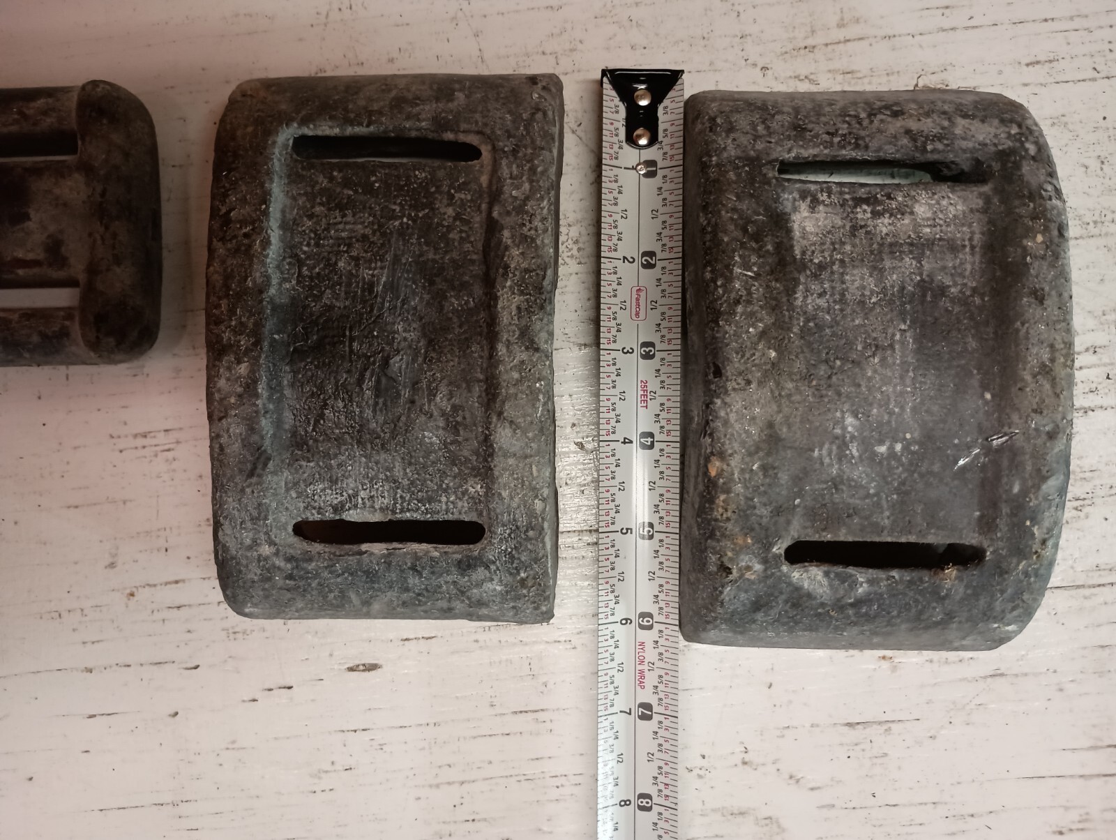 Lead dive weights 3 pcs / 20 pounds guaranteed accurate weight 9, 8, 3 lb used