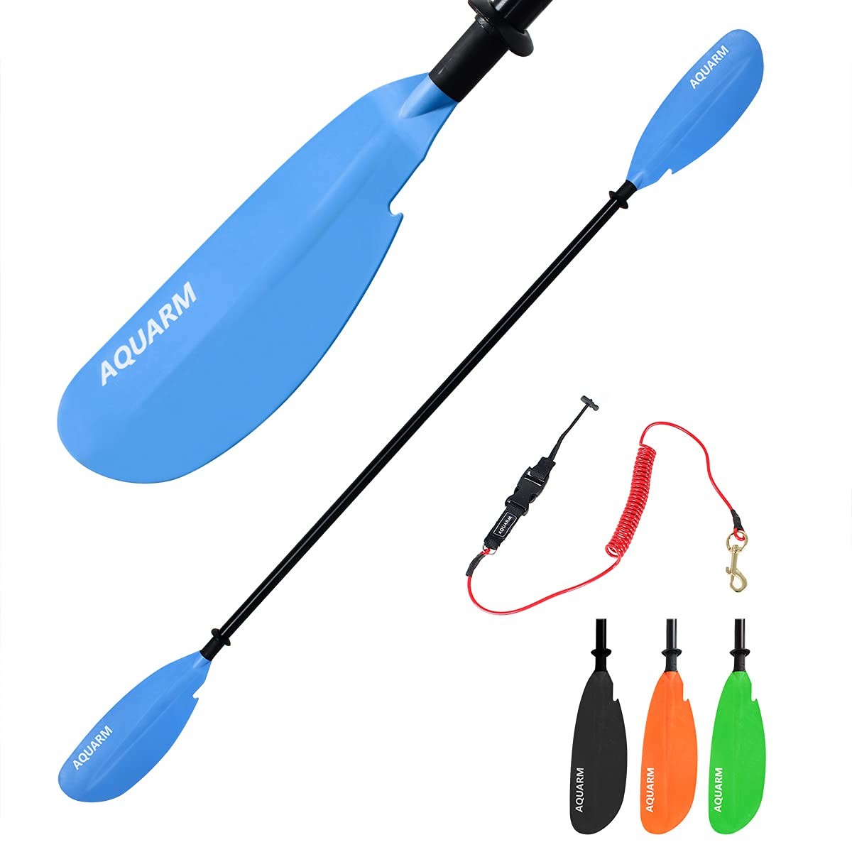 AQUARM Kayak Paddle with Free Paddles Leash, 91.7 inch Lightweight Adjustable…