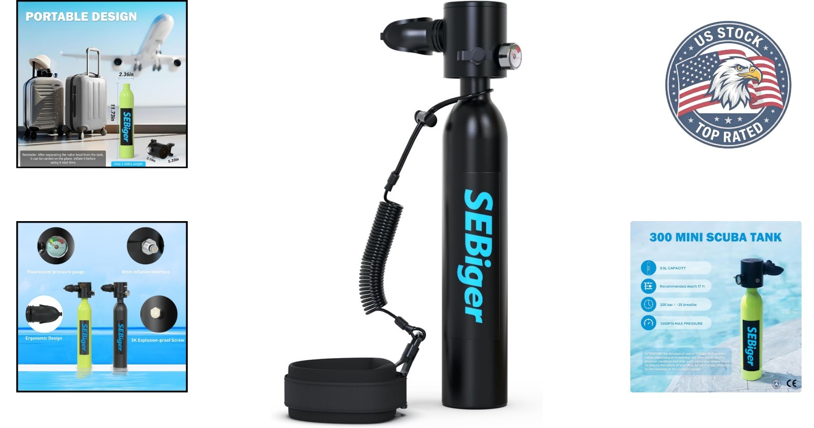 Lightweight 0.5L Scuba Pony Bottle – Ultimate Companion for Divers & Adventurers
