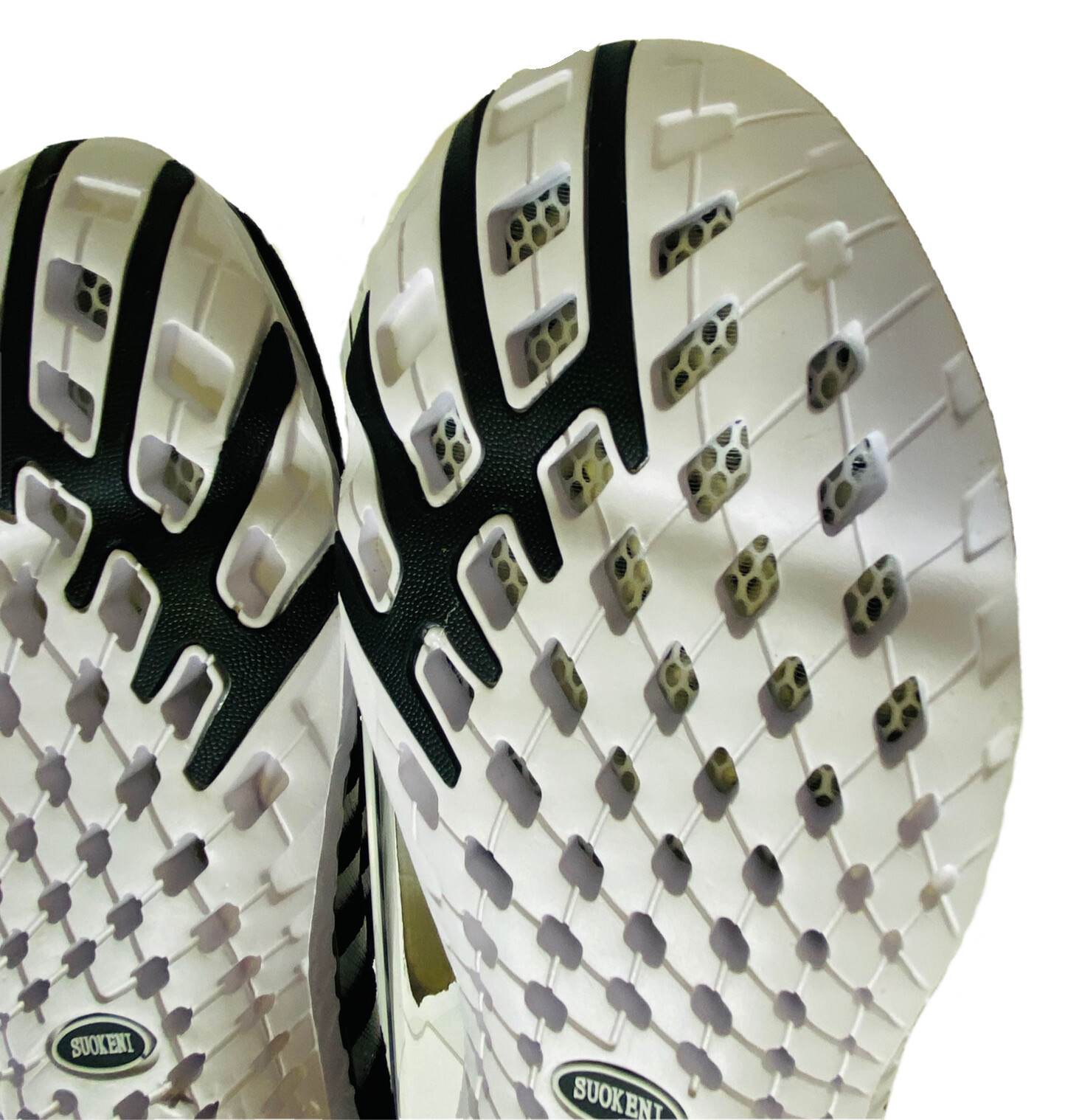 Suokeni Shoes Mens 9 1/2 Light Weight Black Silver Stripes Slip On Water SZ 44