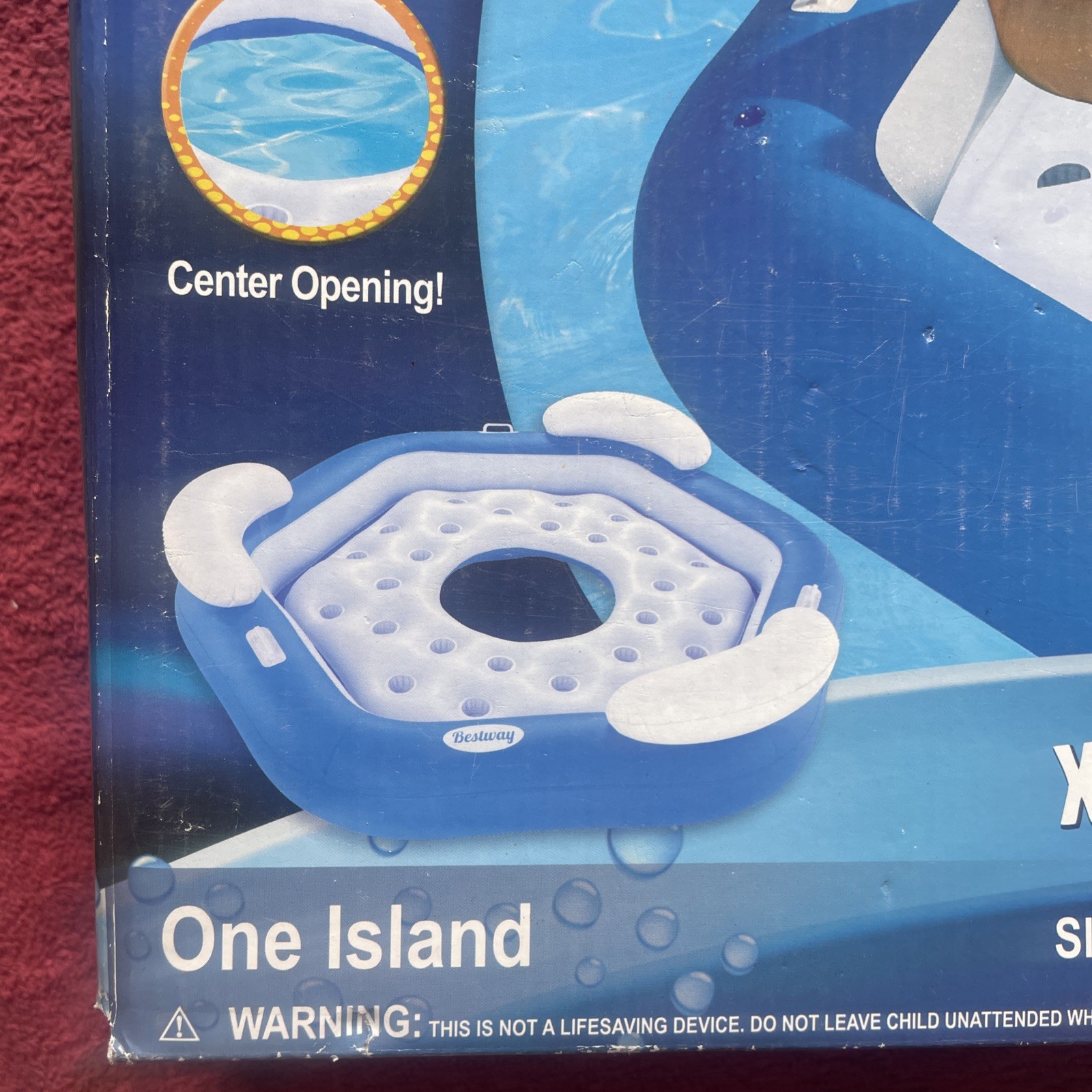 NEW 3 Person Coolerz X3 Island Inflatable Raft Tube Swimming Water Boat Float