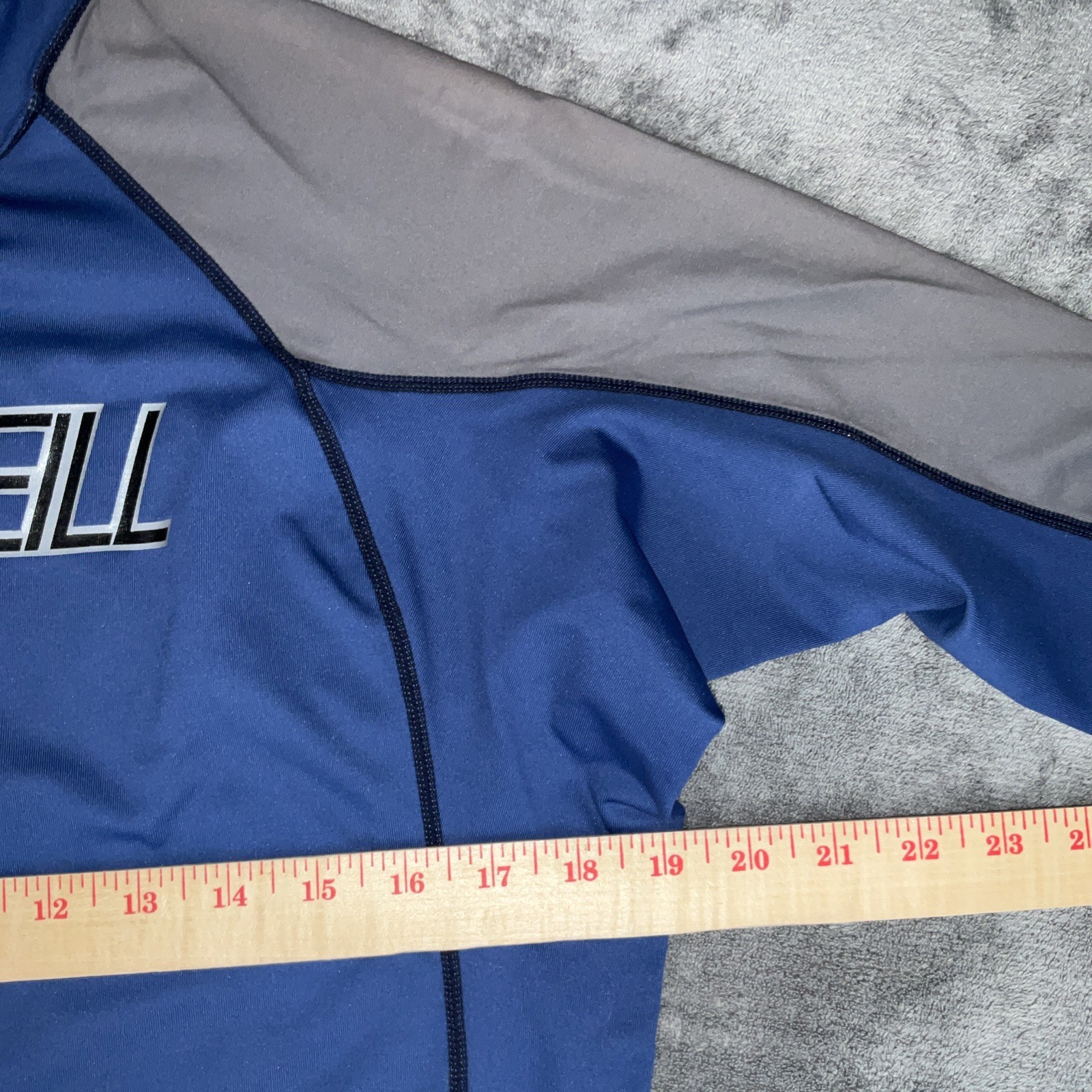 O’Neill Rash Guard Shirt Mens 3XL Blue Gray Performance Fit Short Sleeve Swim