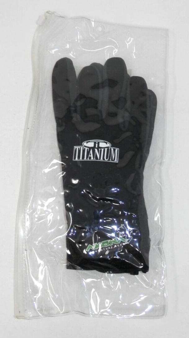 Akona Adventure Gear Titanium Amara Scuba Gloves LARGE 2.0mm Neoprene Black NEW
