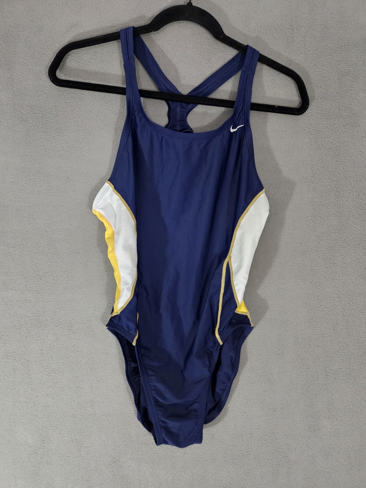Nike Womens Multicolor 10 Racerback Competition Swimsuit One Piece Navy Stretch