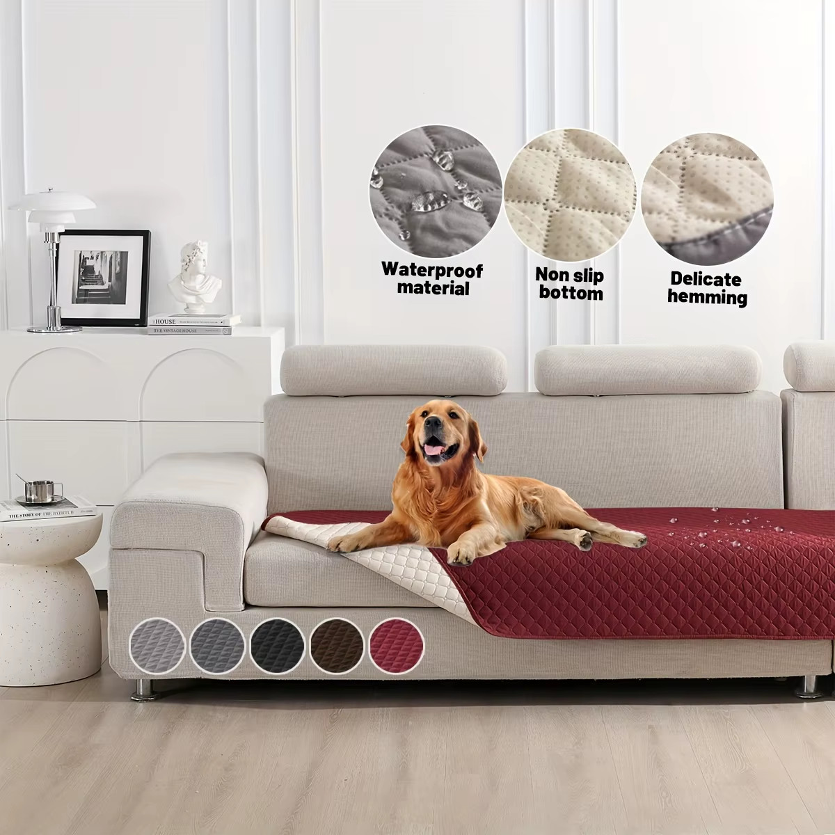 Anti Leaking & Non-Slip Dog Bed Cover,Pet Blanket Sofa Pet Bed Mat,Mattress Prot