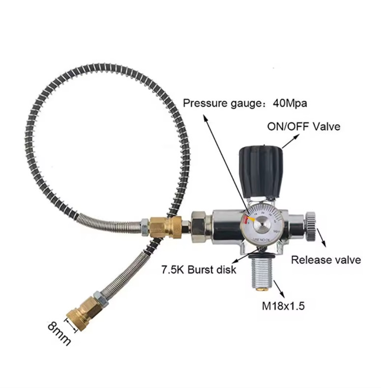 3L / 6.8L Carbon Fiber Cylinder High Pressure Air Tank Fill Station Scuba Diving