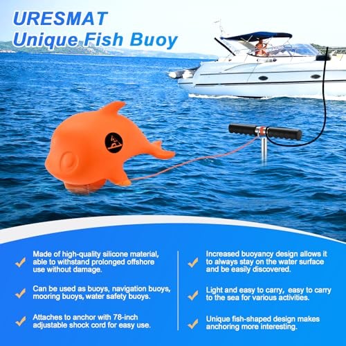 Floating Anchor Marker Buoy for Jet Ski, Boat, Kayak, Dolphins Shaped Anchor