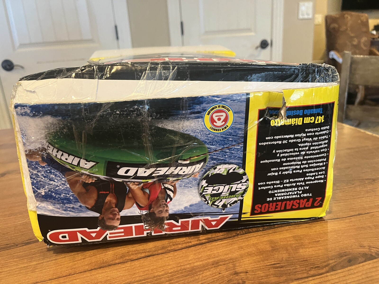 Airhead Slice 2 Person Rider Boating Towable Tub Tubing Green New in Box